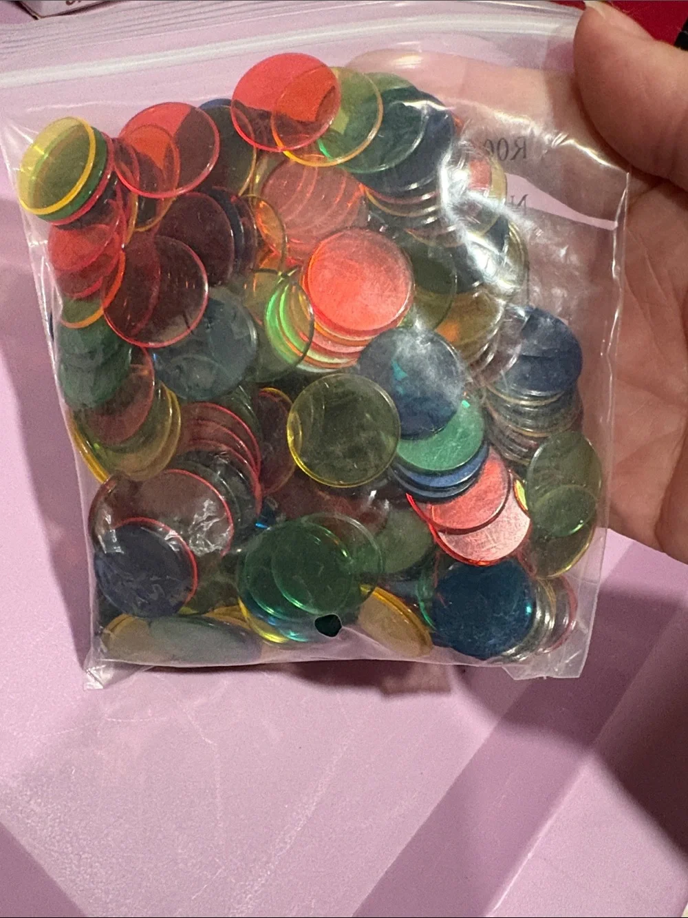 Transparent Counters for Bingo Chips or Math manipulative Assorted Colors